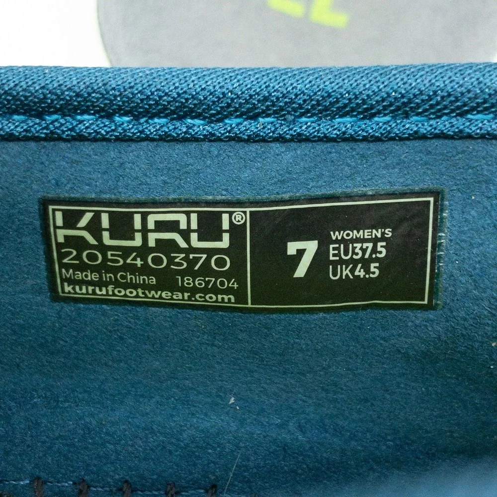 Kuru Atom Slip‎ On Womens Size 7 Navy Blue Canvas Suede Orthotic Walking Shoes